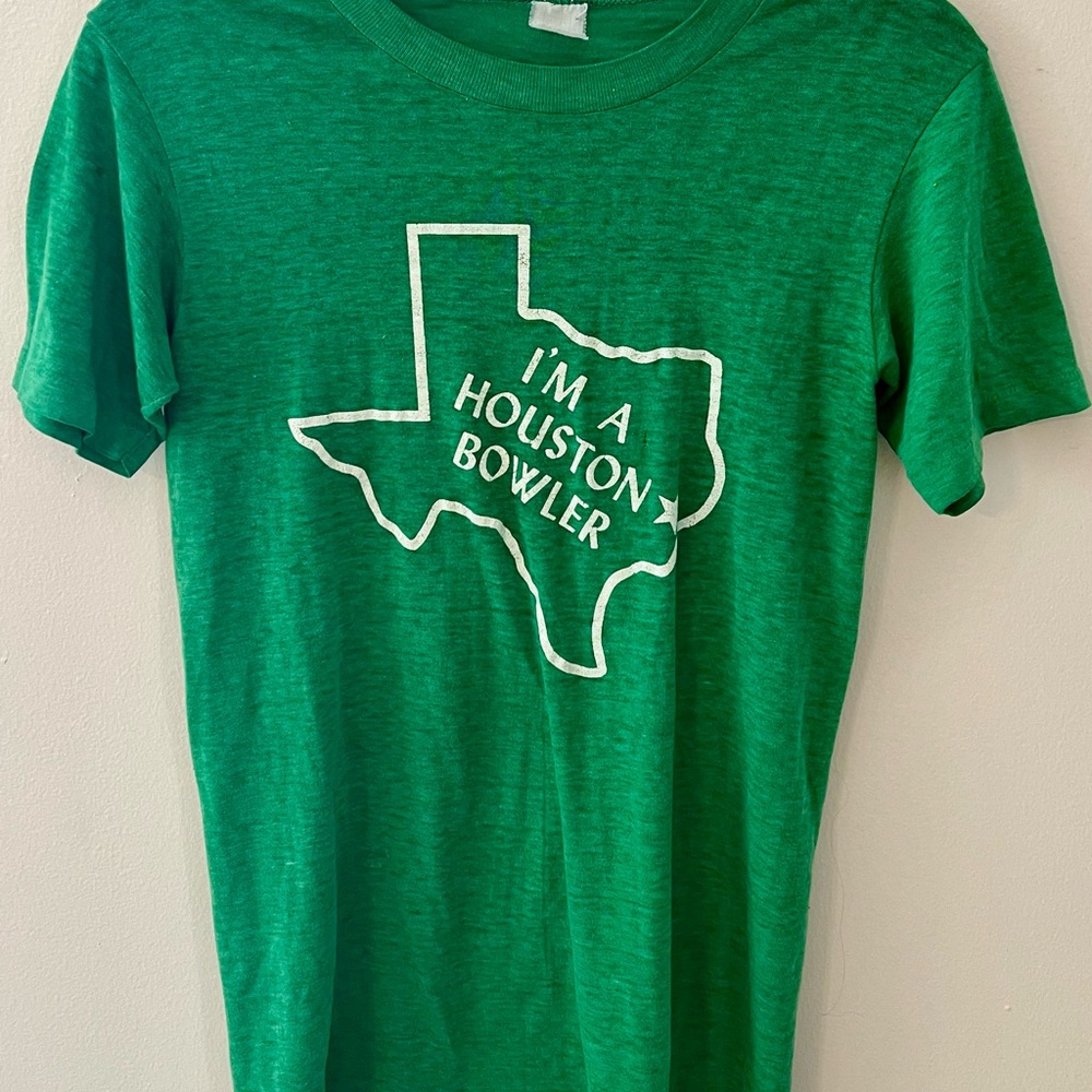 Vintage Green Texas Graphic Fitted T-Shirt